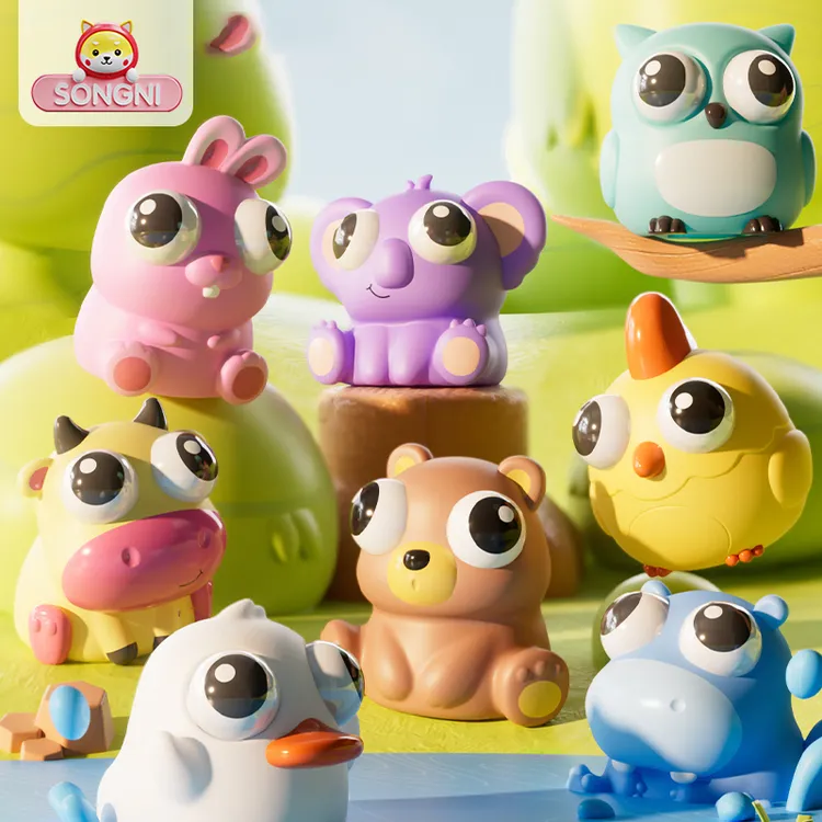 颂尼two刀乐玩具瞪眼爆眼捏捏乐小动物儿童解压玩具搞笑创意整蛊