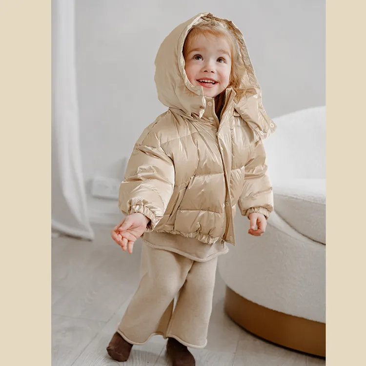 lelejove北欧风冬季儿童羽绒服连帽防寒加厚鸭绒保暖时尚3AT3D116