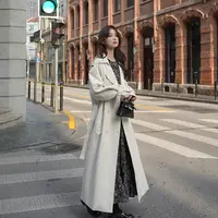 痞帅炸街风女装2025年秋季新款高个子加长版宽松韩系长款风衣外套