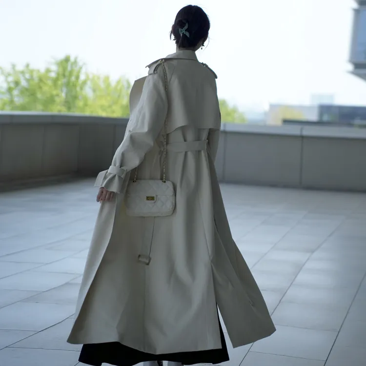 高个子痞帅炸街风女装洋气衣服170女生加长版大学生风衣超长款175