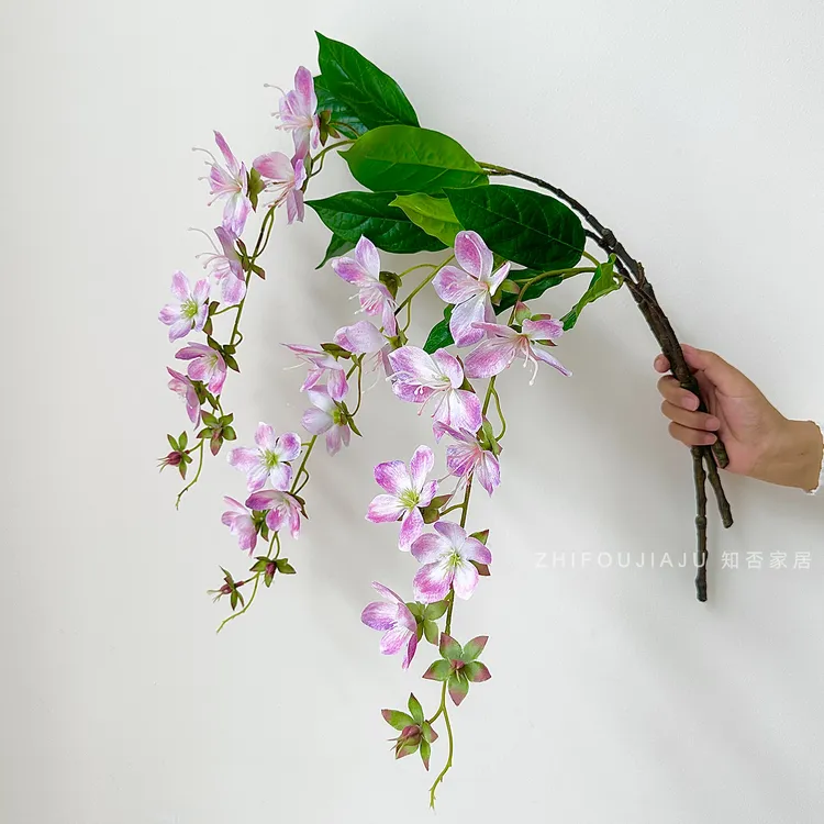 垂丝茉莉花仿真花轻奢高端假花客厅桌面单只枝条插花装饰摆件