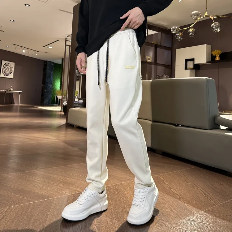 男士休闲裤舒适时尚百搭秋冬季宽松加厚户外裤子男秋冬裤子直筒裤