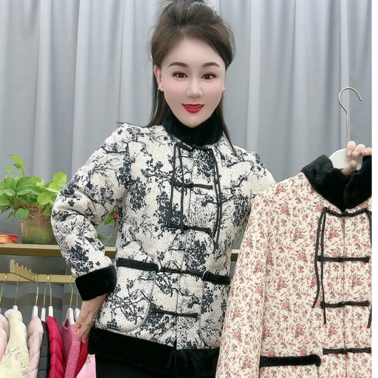 新中式气质国风加绒加厚高品质棉袄