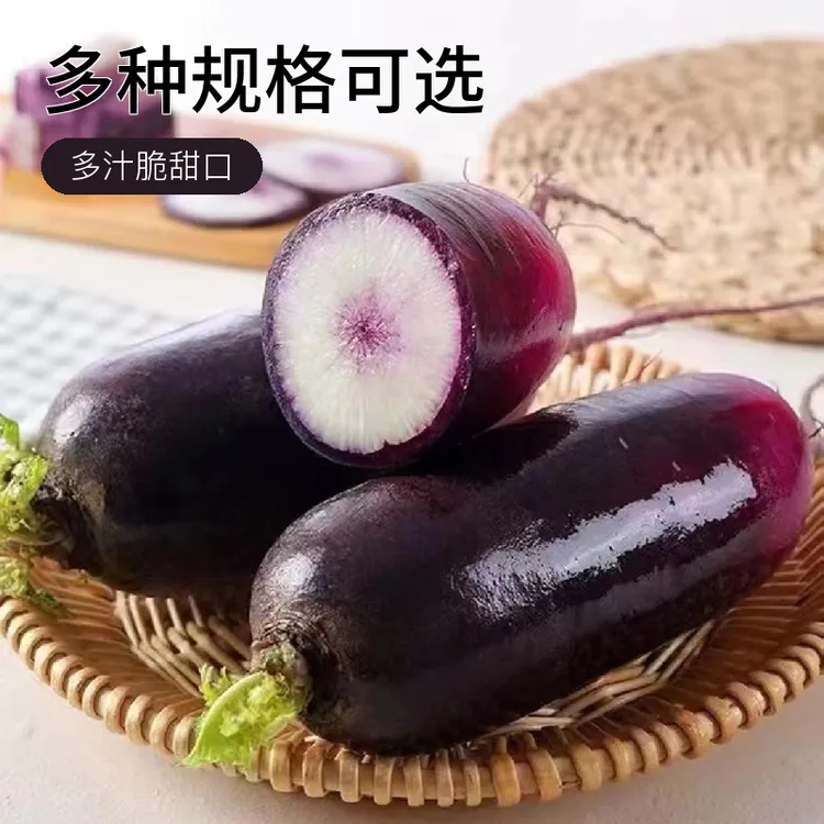 潍坊紫美人水果萝卜冰淇淋萝卜多汁脆甜现发3斤5斤简装9斤礼盒装