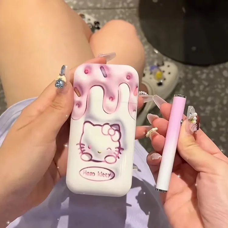 创意个性可爱卡通高颜值烟盒充电打火机套装库洛米送男女友礼物