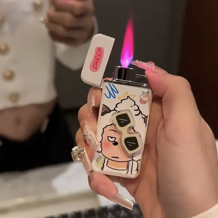 网红款高颜值墨镜懒洋洋防风打火机卡通动漫小新萌趣喜洋洋点火器