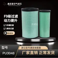 k3048适用新款柳汽乘龙H7福田欧曼GTL9前四后八自卸车空滤过滤