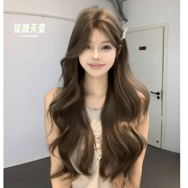 【淡颜天菜】束朵假发大波浪卷时尚气质秋冬妆容好物日常甜美全头套