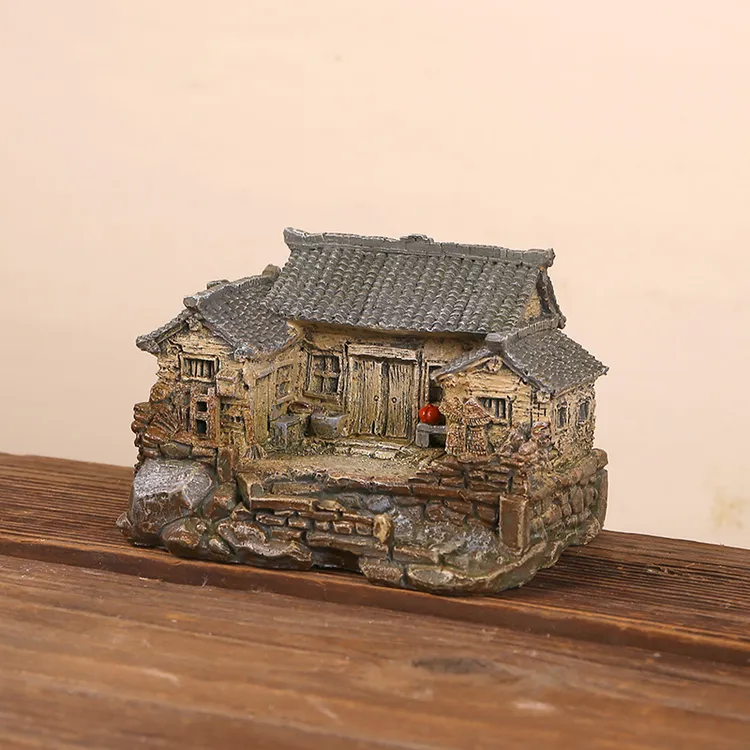 望乡花遇木迷你小房子复古怀旧摆件造景经典怀旧田园装饰品