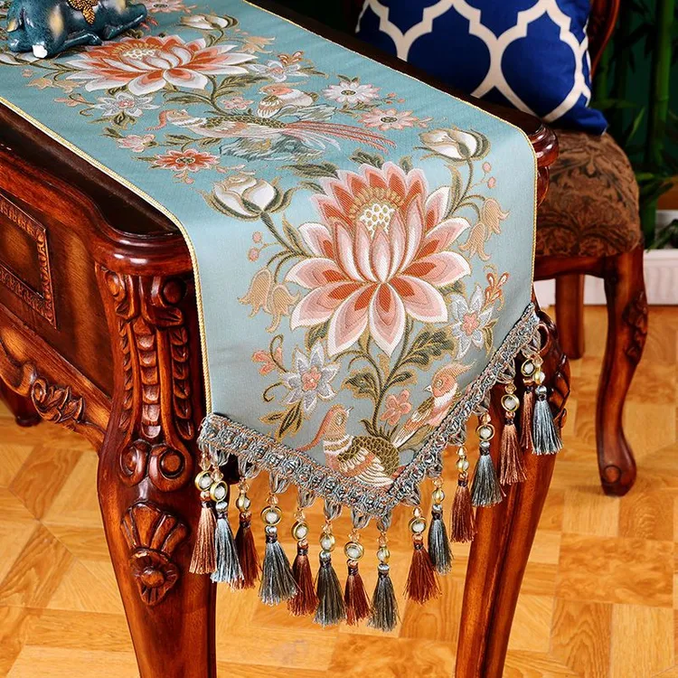 美式桌旗欧式盖巾精选高贵电视柜餐边柜中式复古茶几餐桌布床旗