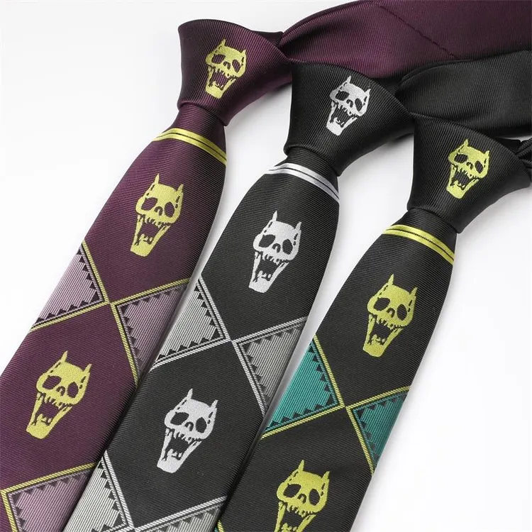 日版JOJO吉良吉影的奇妙冒险领带男女二次元动漫骷髅头周边手办