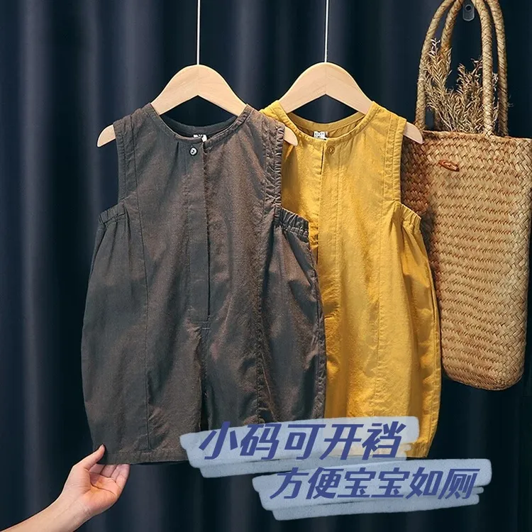 宝宝夏款棉麻童装2024新款男女童时尚简约夏季潮流婴幼儿婴儿衣服