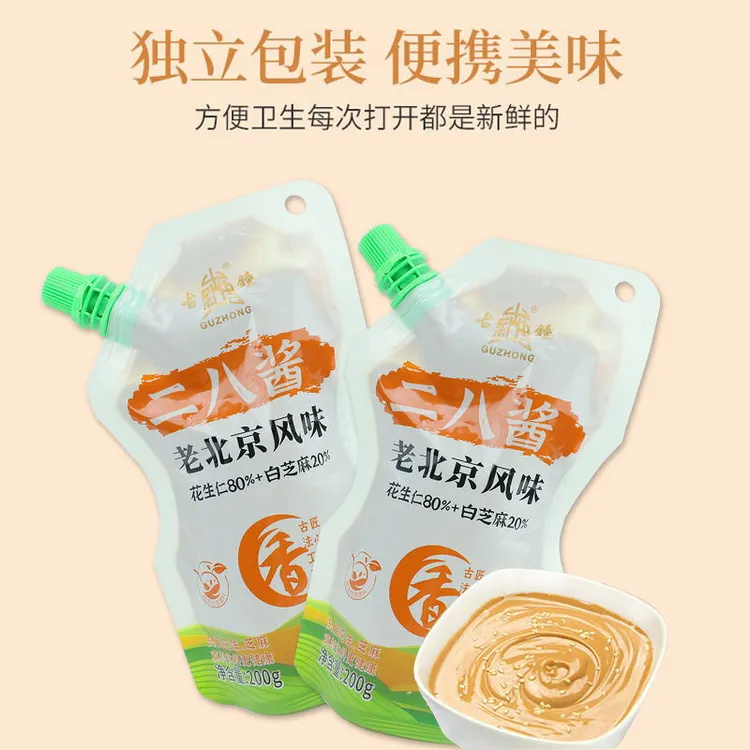 古钟老北京二八酱200g/袋火锅蘸料拌面凉拌麻酱花生酱