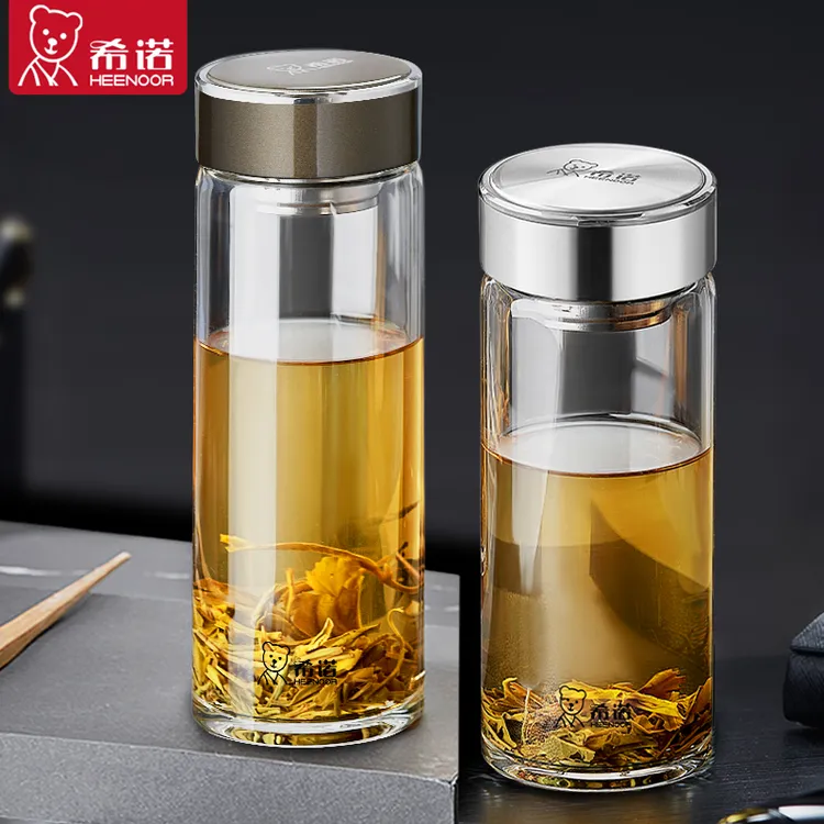 希诺玻璃杯单层高颜值水杯男款泡茶水杯子网红爆款2025最新款茶杯