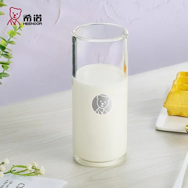 希诺牛奶玻璃杯大容量家用喝水杯啤酒杯泡茶水杯简约耐高温杯子