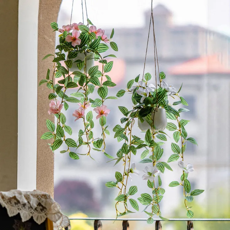 掬涵仿真绿植垂挂藤蔓客厅吊兰装饰悬挂绿植盆栽ins风造景【荐】