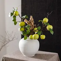 【七呀】苹果枝仿真花苹果水果客厅餐桌假花果实摆件树枝摆设插花