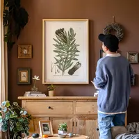 【七呀】植物图谱装饰画客厅餐厅玄关挂画沙发背景墙画复古壁饰