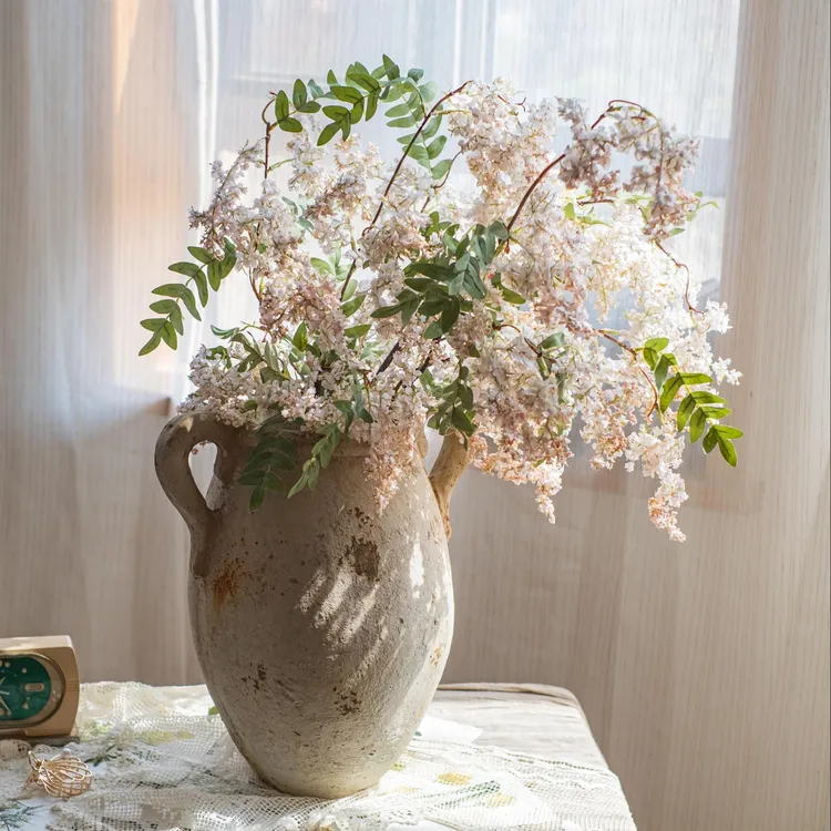 掬涵槐蕊大气仿真花复古节日婚庆花橱窗装饰插花客厅餐桌摆设【荐】