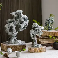 【七呀】庭院设计砂岩太湖石假山原石摆件家居玄关客厅奇石装饰