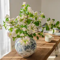 【七呀】千里香仿真花桂花客厅餐桌绢花干花花艺摆件假花插花装饰