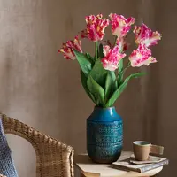 【七呀】仿真花郁金香花艺套装插花桌面地面装饰摆件艺术热烈年宵