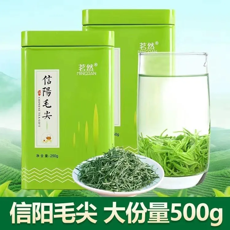 信阳毛尖2025新茶官方旗舰店茶叶绿茶手工雨前正宗毛尖茶浓香耐泡