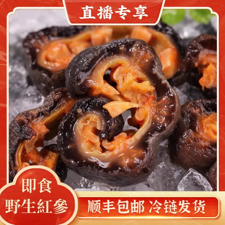 即 食 紅 參500g*5包共5斤新鲜速冻海参送胡椒汁5包+海螺壳1个
