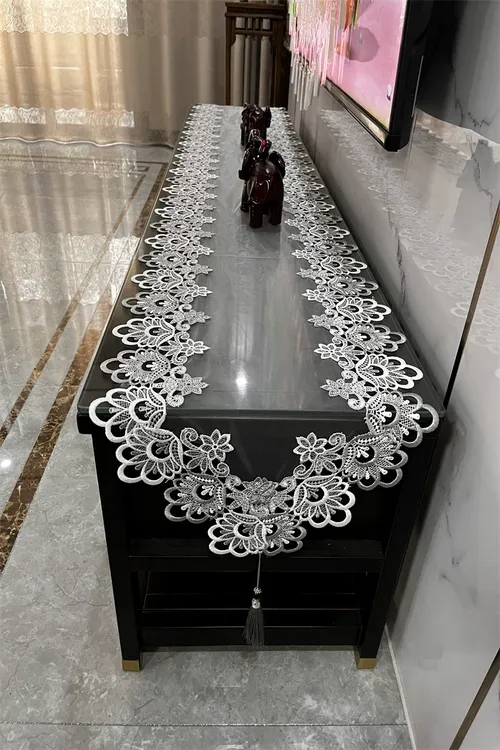 电视柜盖巾茶几餐桌桌旗欧式长条防尘盖巾蕾丝桌布鞋柜斗柜布艺