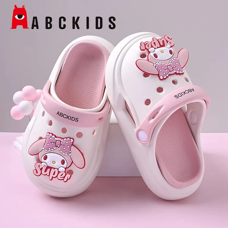Abckids女童拖鞋夏季洞洞鞋防滑外穿可爱宝宝小孩踩屎感舒适凉鞋