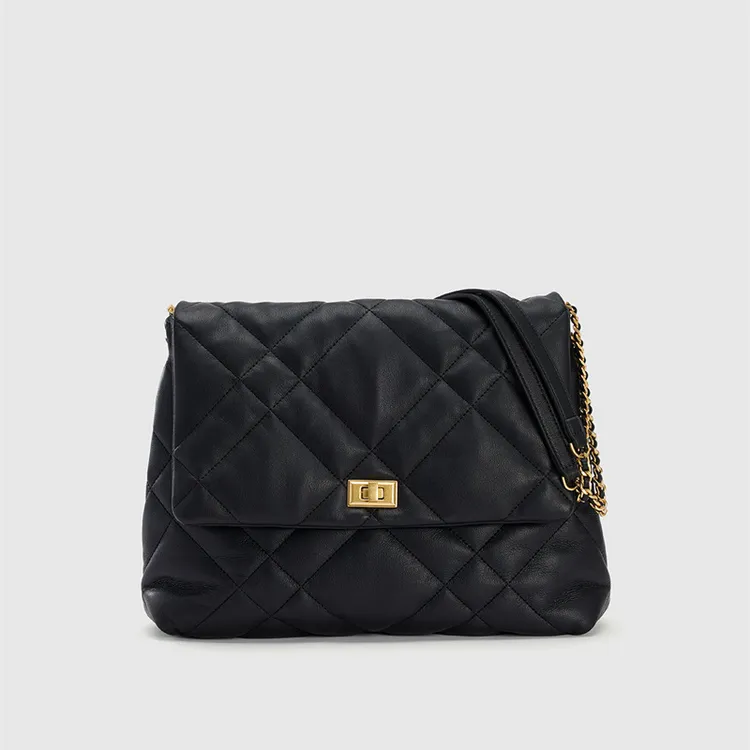 夏季新款女士摩登菱格单肩斜挎包百搭时尚包包小香风经典斜跨肩包