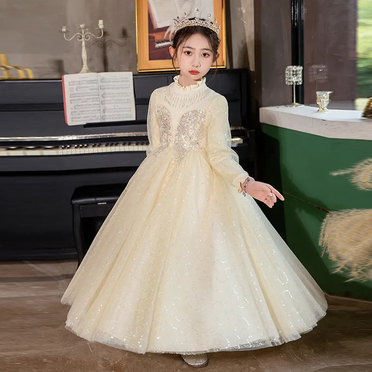 女童生日礼服轻奢小众高端儿童公主裙小女孩演出服钢琴演小主持人