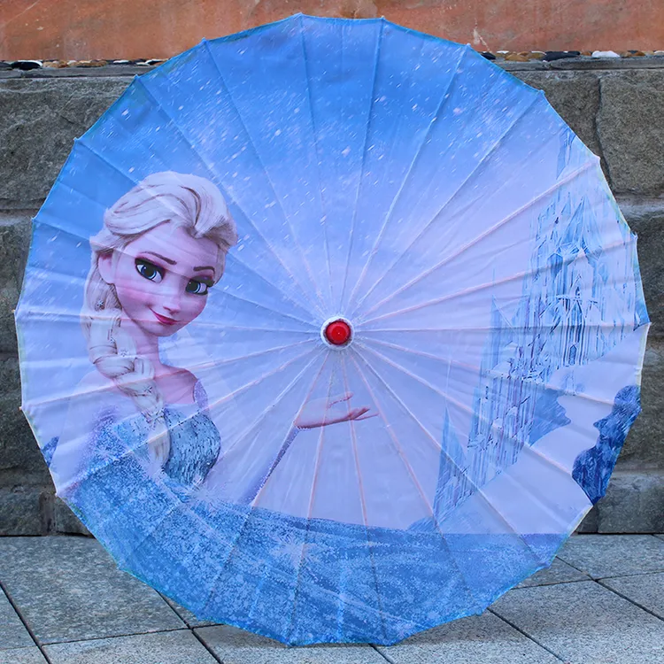 冰雪奇缘爱莎公主伞儿童舞蹈伞走秀伞流苏伞卡通小仙女古风工艺伞