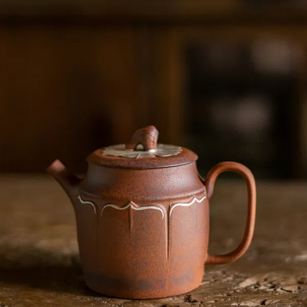 奇遇记 荷韵壶老岩泥纯手工紫砂壶复古茶壶 （V1080）容量170cc