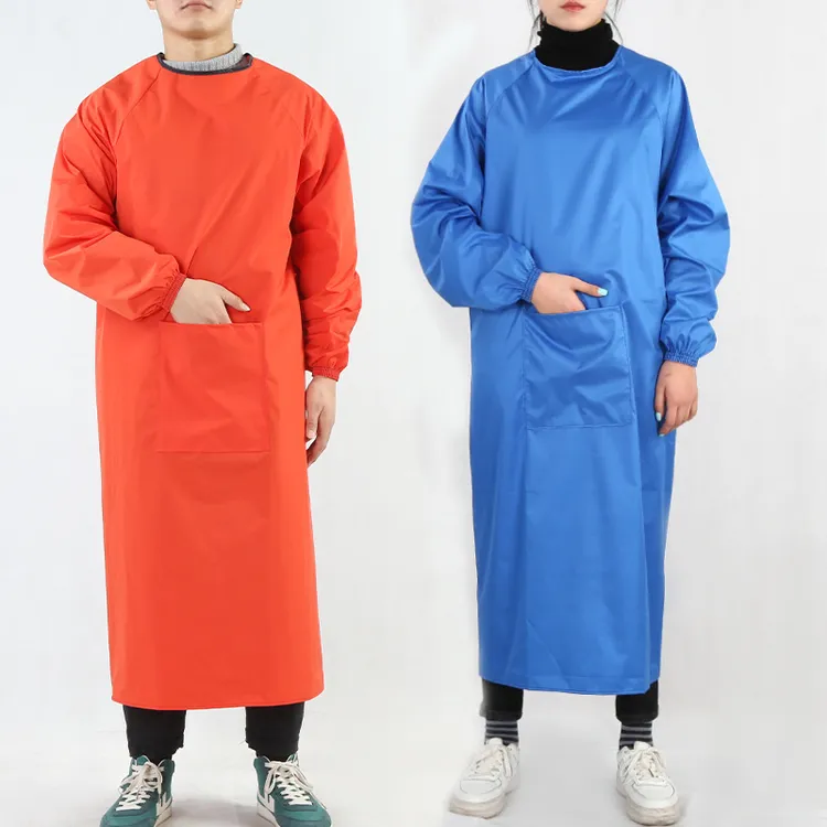 防水防油罩衣男女韩版倒背衣家用厨房做饭工作服女反穿衣长袖围裙