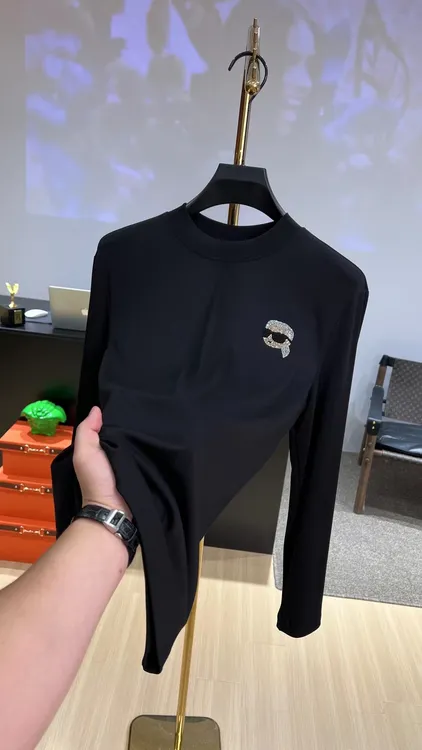 男士2025秋季纯色修身舒适高品质欧货像长袖单穿打底神器6803