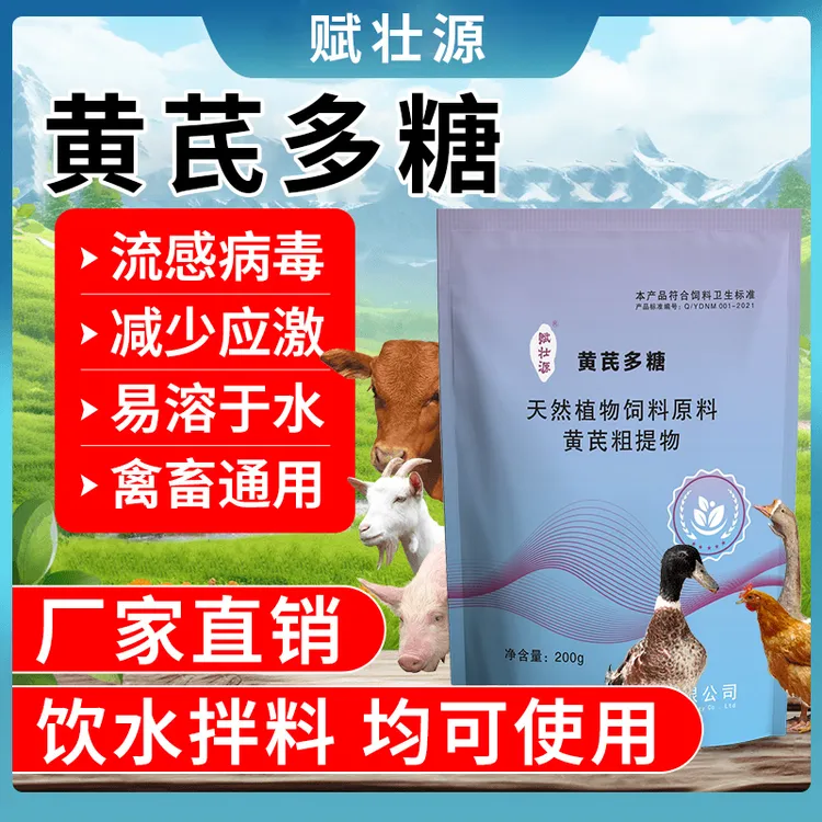兽用天然黄芪多糖黄芪饲料添加剂调节机体抗病养殖拌料