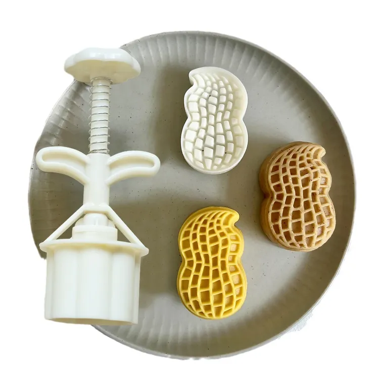 加厚立体花生模具50/75克 月饼模具