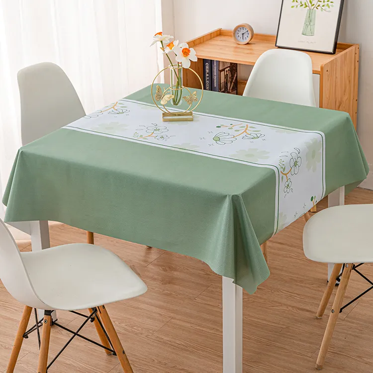 正方形桌布防水防油防烫免洗PVC麻将桌台布家用四方形 茶几餐桌布