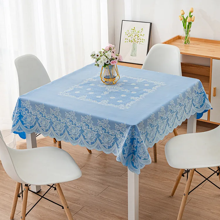 四方形桌布防水防油防烫免洗欧式家用八仙桌台布PVC塑料麻将桌布