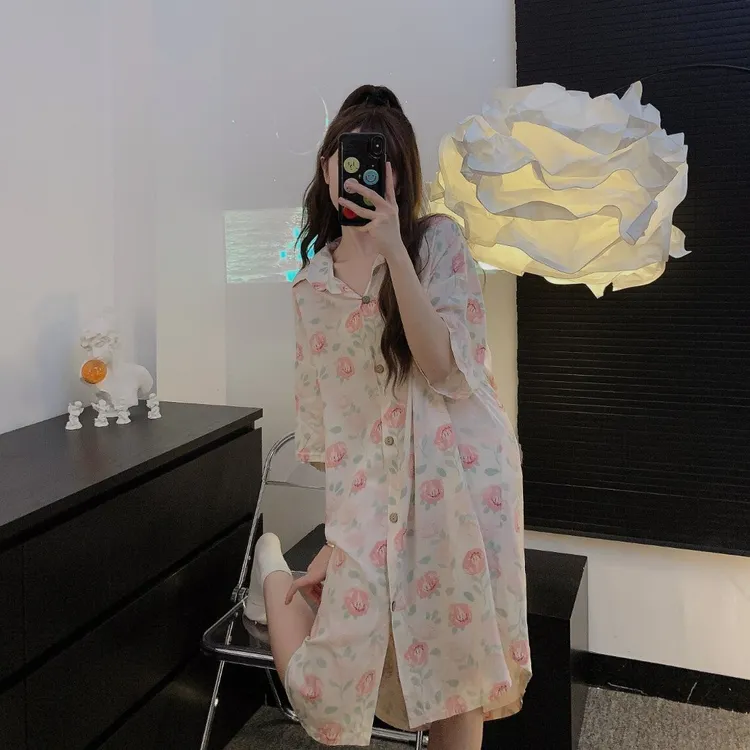 【买一送一】孕妇待产裙夏季产房睡裙产妇连衣裙棉绸睡衣月子服