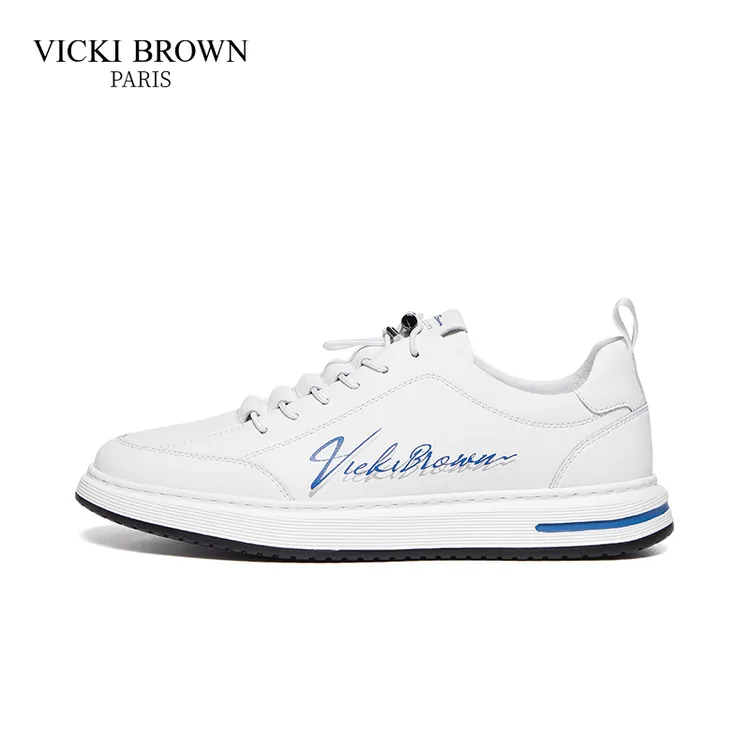 法国VICKI BROWN男士真皮百搭轻便透气潮流舒适休闲鞋男鞋板鞋