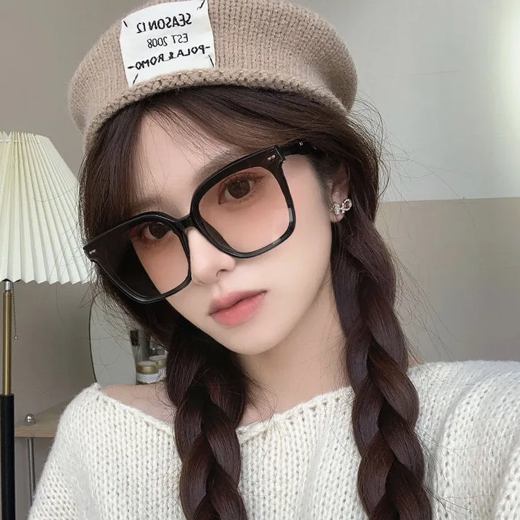 韩版大框方形茶色墨镜女大脸显瘦素颜网红同款街拍防紫外线太阳镜