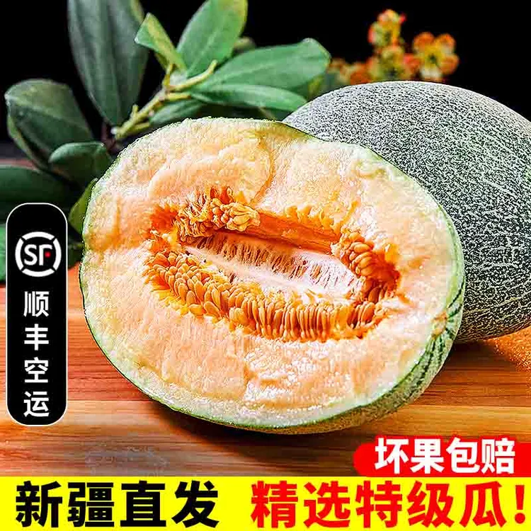 【顺丰/德邦快递】正宗新疆哈密瓜1-3个新鲜水果3-9斤吐鲁番