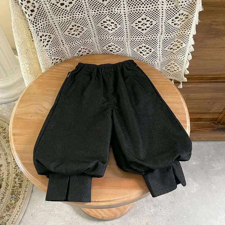 【鱼子酱0度】Q23122K收脚口加绒灯笼裤中小童女童童装