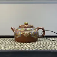 【古月壶来】D1032降坡泥珐琅彩平鼓130cc