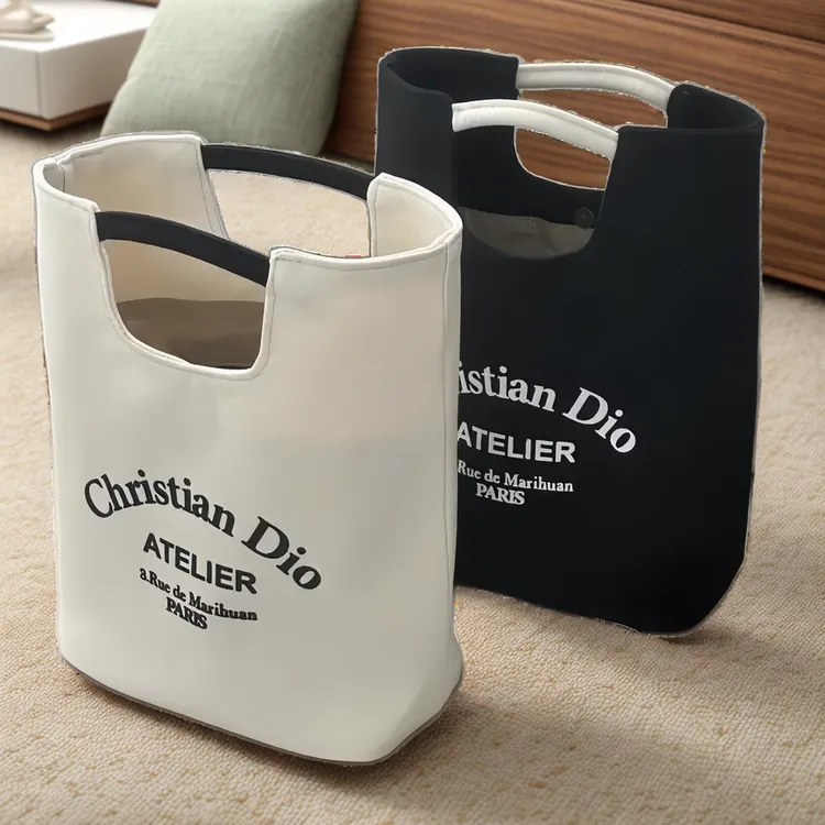 上班族便携手提袋帆布水桶包可爱水桶型手拎便当包宝妈外出手提包