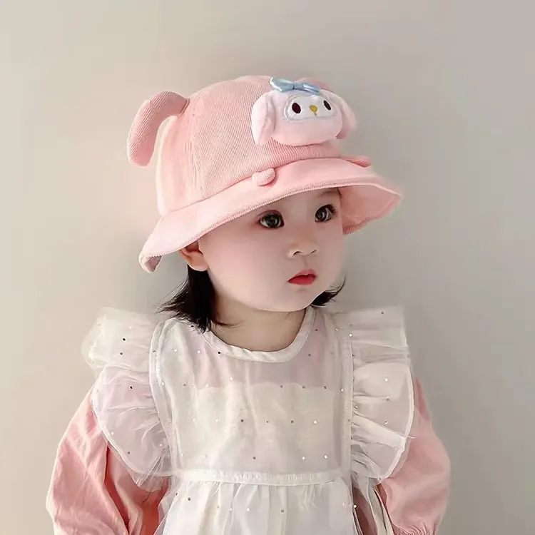卡通宝宝帽子春秋款婴幼儿渔夫帽户外保暖遮阳男女童超萌百搭盆帽