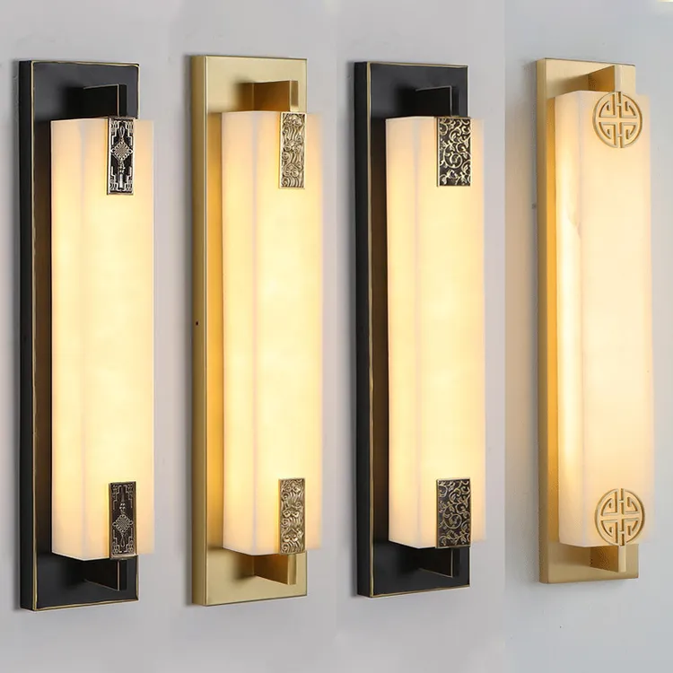 新中式户外防水不锈钢壁灯别墅入户庭院壁灯客厅卧室酒店仿云石灯