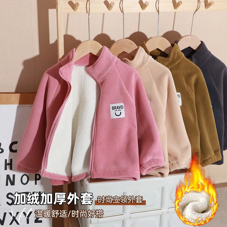 儿童冬季加绒加厚外套棉服中大童保暖棉袄男女童520克重加绒加厚商品图